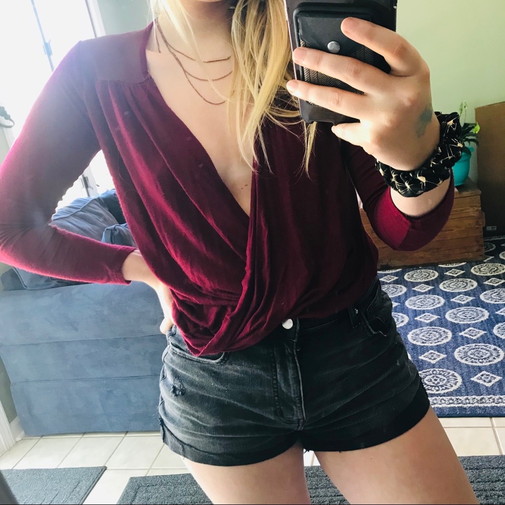 Cross Front Low Cut Top